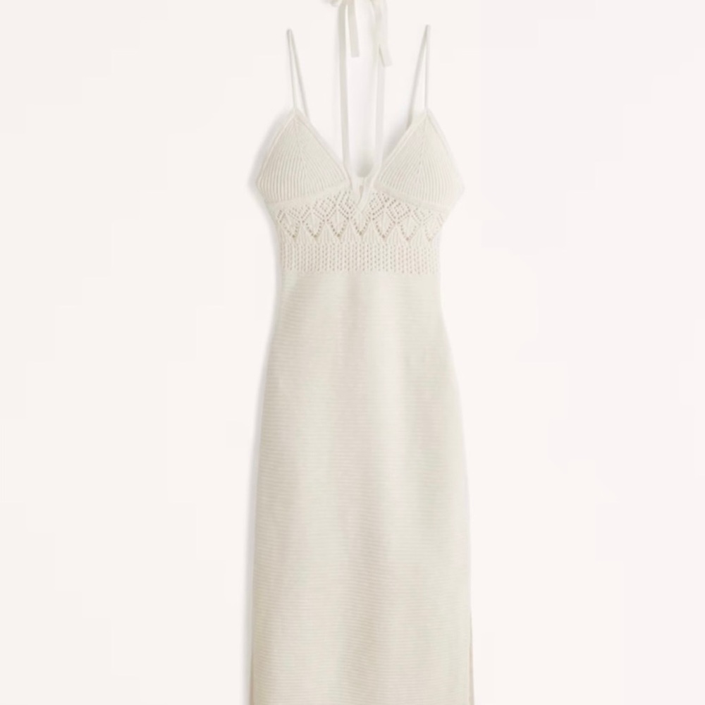 Abercrombie & Fitch Strappy Crochet Midi Dress